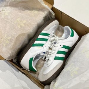 Adidas Originals Samba First Copy Shoes — White Green | COD India