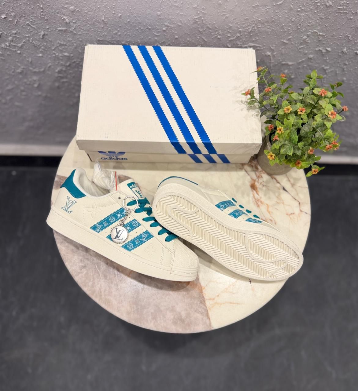 Adidas Originals Superstar x Louis Vuitton Embossed First Copy Shoes | COD India - Image 2