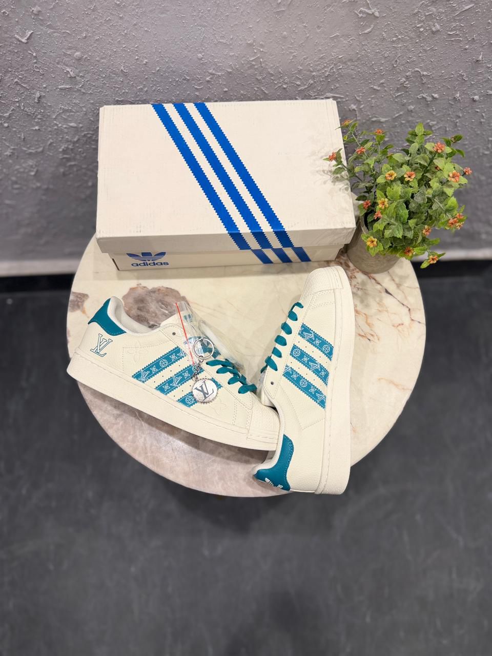 Adidas Originals Superstar x Louis Vuitton Embossed First Copy Shoes | COD India - Image 6