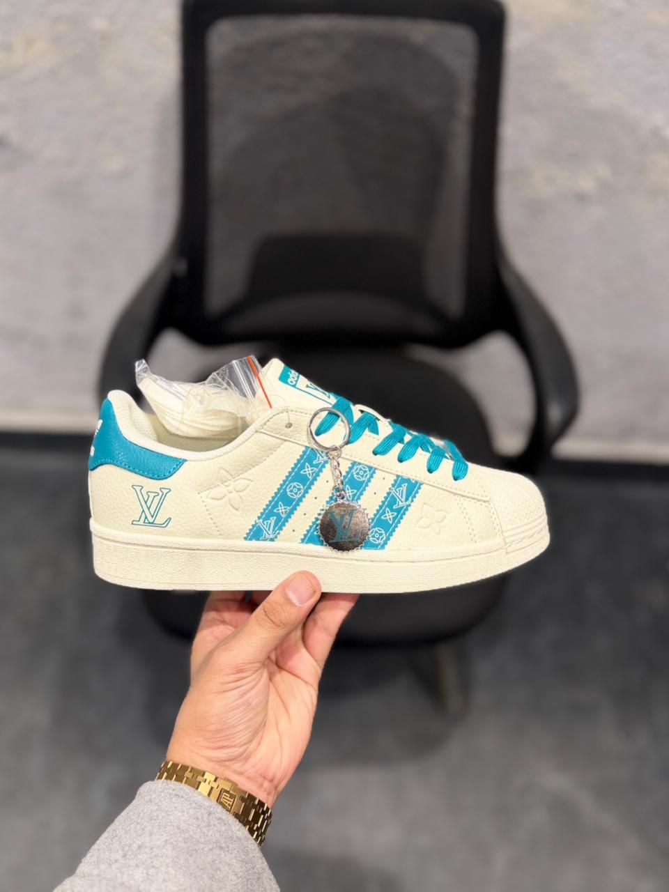 Adidas Originals Superstar x Louis Vuitton Embossed First Copy Shoes | COD India - Image 4