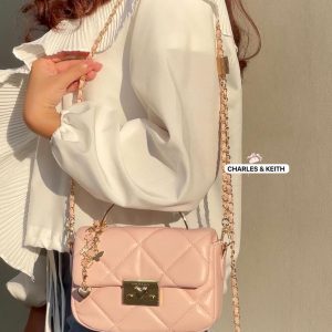 Charles & Keith 520 Gift Set Quilted Boxy Top Handle Bag First Copy | AAA+ Replica