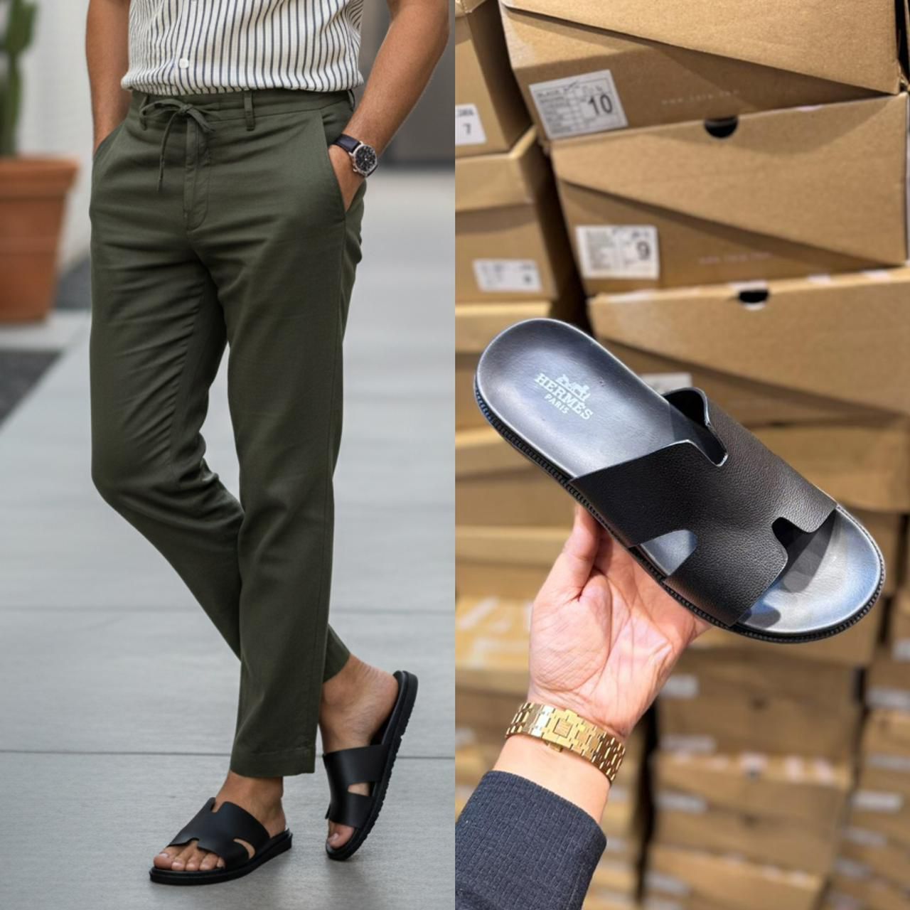 Hermes Aesthetic Mules First Copy - Image 2