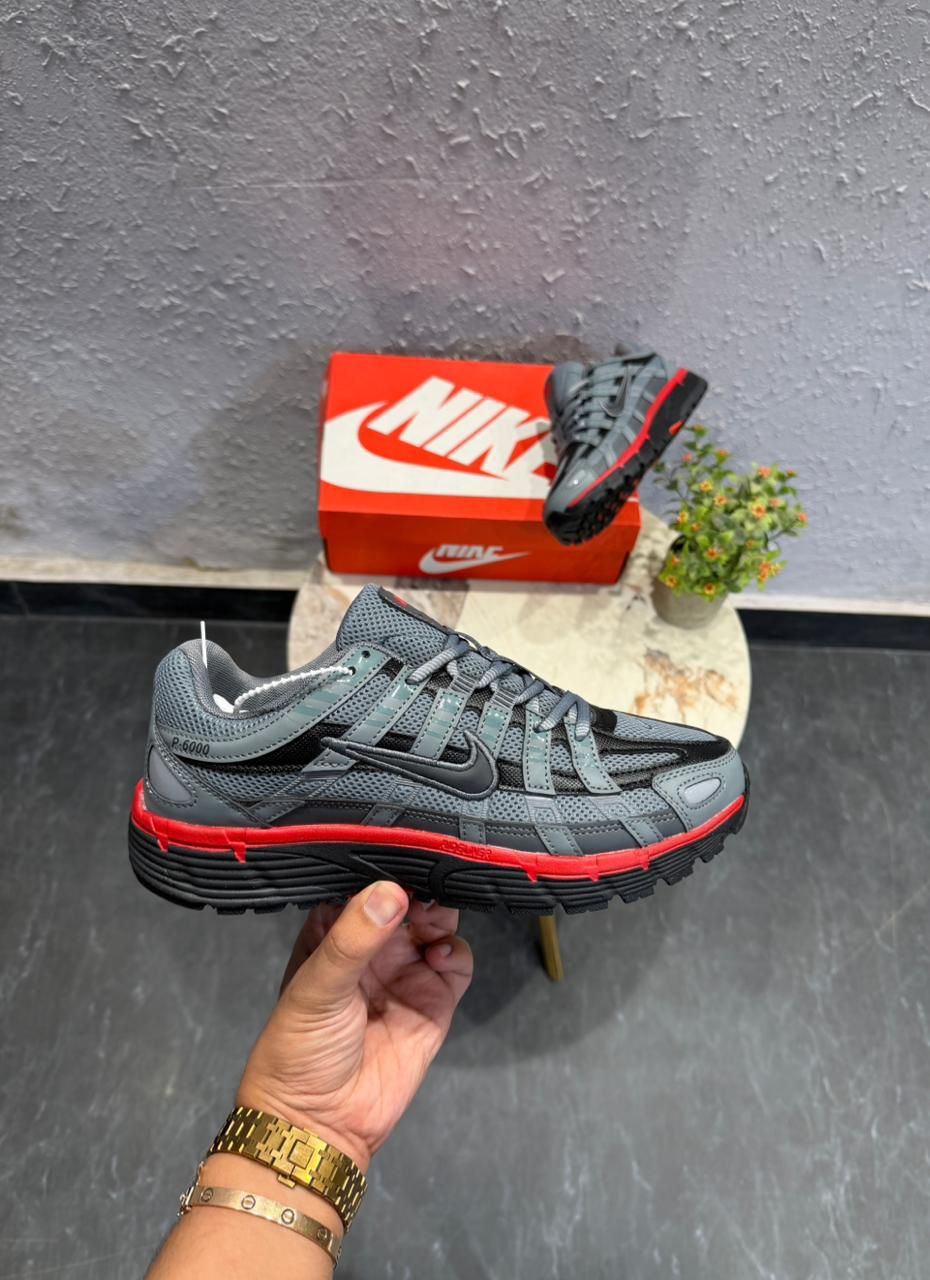 Nike P-6000 Trainer First Copy Shoes — Grey Red Black | COD India - Image 4