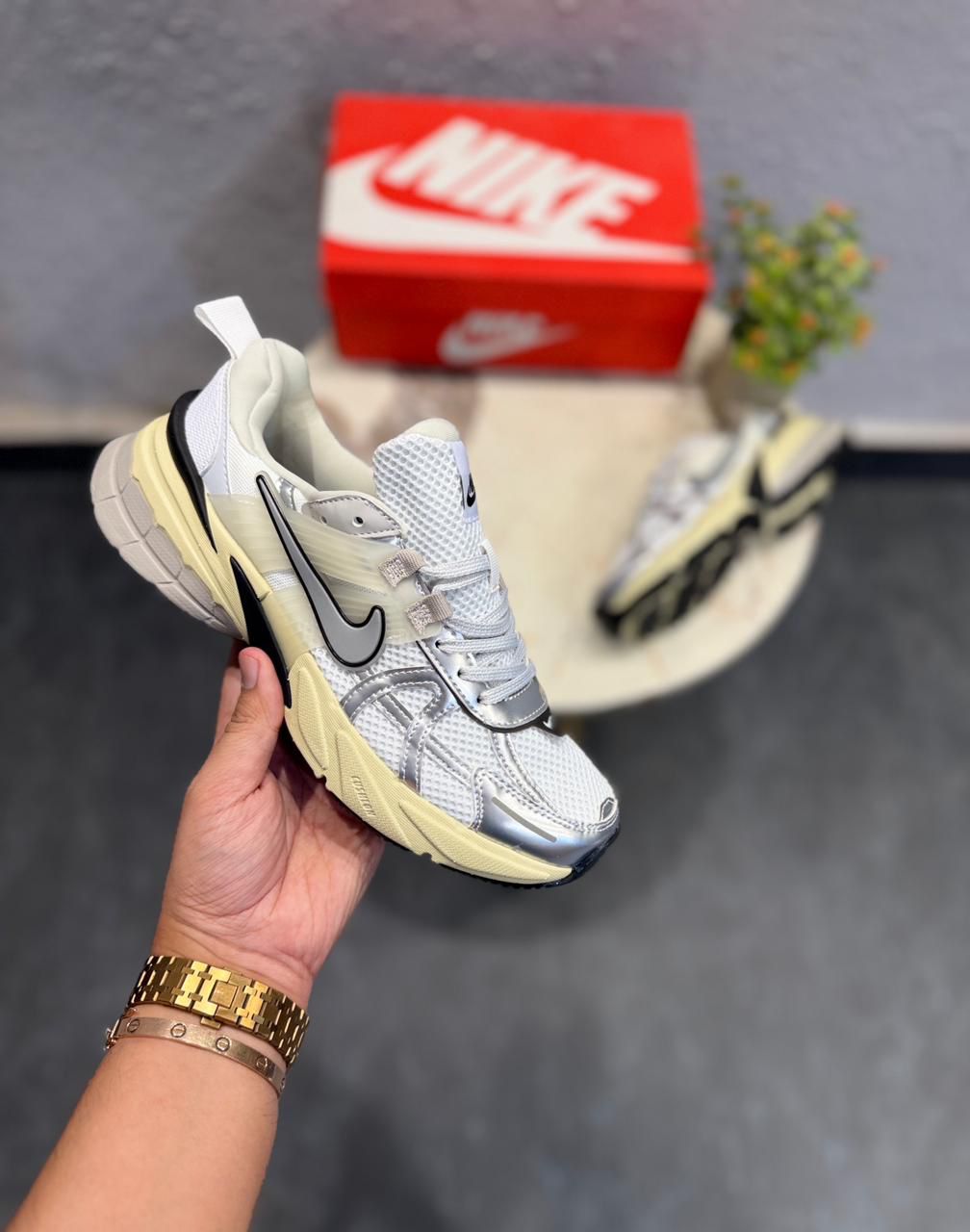 Nike V2K Run Metallic First Copy Shoes For Girls | COD India - Image 5