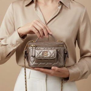 Chanel Lambskin Vanity Case With Mirror First Copy | AAA+ Replica Designer Bag