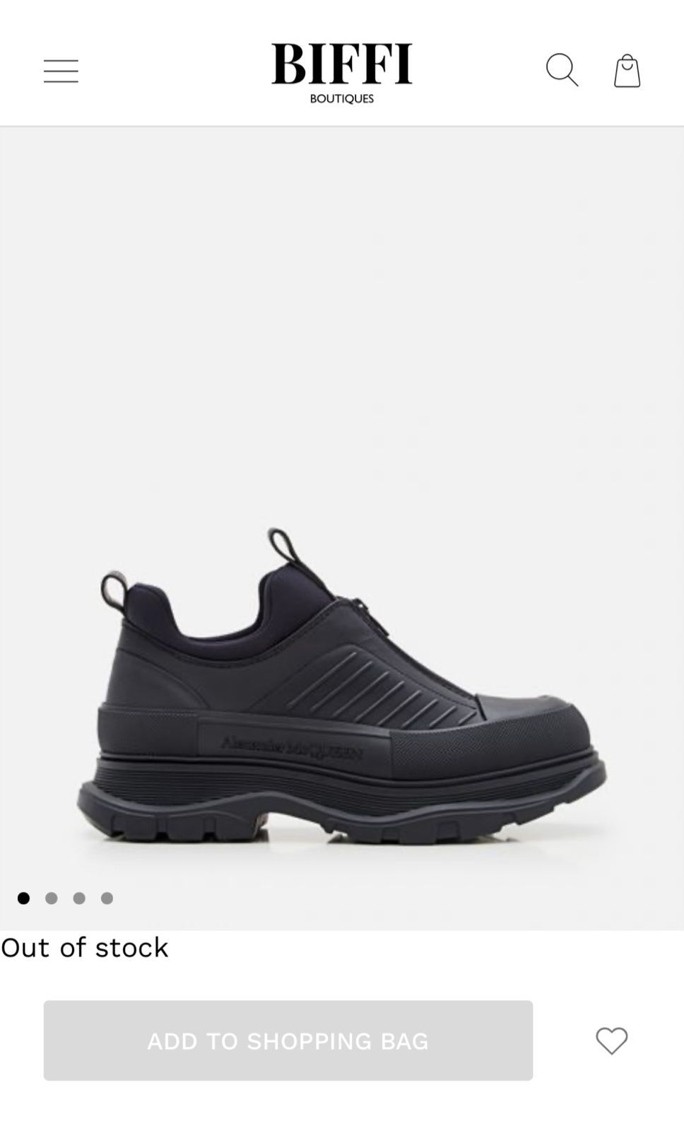 FIRST COPY ALEXANDER MQUEEN LONDON TRIPLE BLACK - Image 4