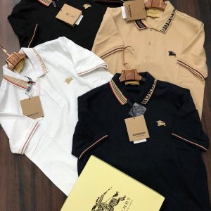 FIRST COPY Burberry Imported Cotton Lycra Polos