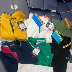 FIRST COPY FRED SHIPMENT JACQUARD TIPPED POLOS T-SHIRT