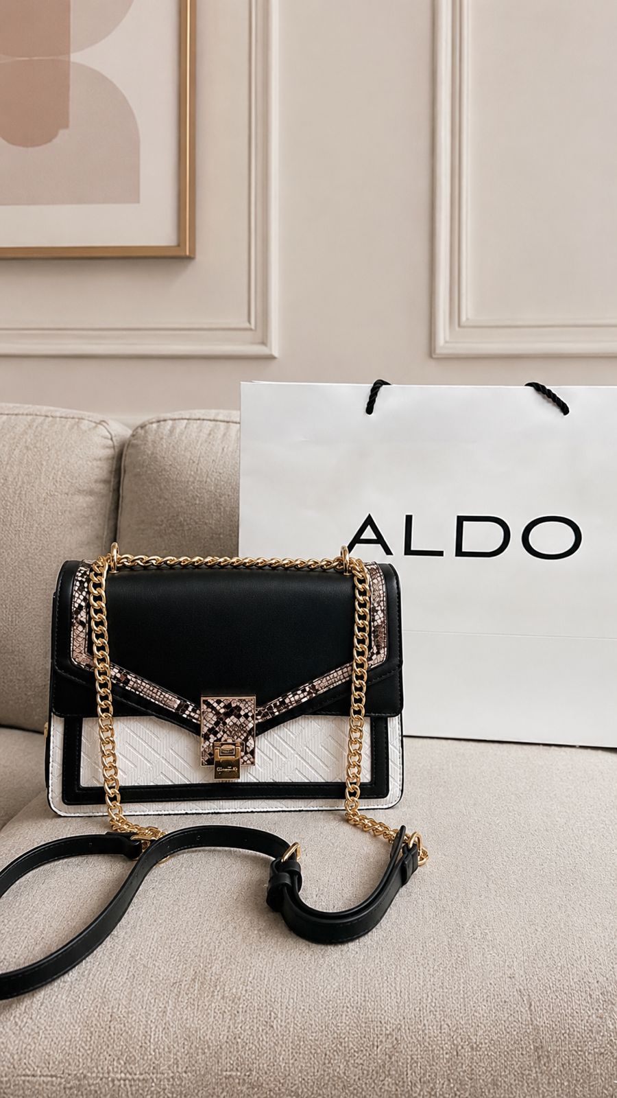 Aldo Grasspan Women's Crossbody Bag Black First Copy | AAA+ Replica