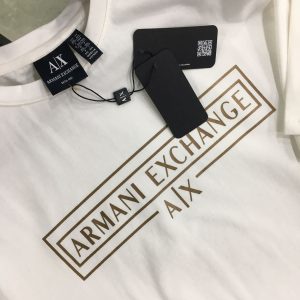 Armani Exclusive Cotton Lycra Round Neck T-Shirt White Big Size First Copy | AAA+ Replica