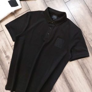 Armani Exchange Imported Exclusive Half Sleeve Polo Tee Black First Copy | AAA+ Replica