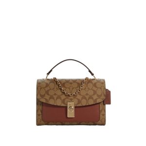 Coach Lane Shoulder Bag Signature Canvas Brown First Copy | 12@ AAA+ Replica