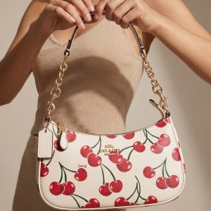 Coach Teri Shoulder Bag Signature Canvas Printed Cherry First Copy | AAA+ Replica