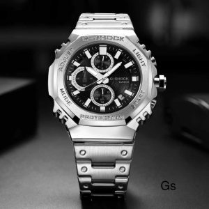 G-Shock Chronograph Black Dial Silver Watch First Copy | AAA+ Replica