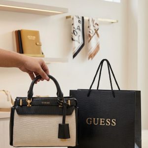 Guess Sestri Luxury Satchel Bag Black First Copy | 12@ High End Replica