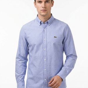 Lacoste Original Oxford Premium Shirt with Patch First Copy | AAA+ Replica