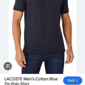 Lacoste Tipped Polo Blue Super Premium First Copy | AAA+ Replica
