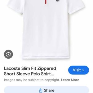 Lacoste Tipped Polo White Super Premium First Copy | AAA+ Replica