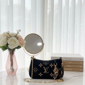 Louis Vuitton Monogram Empreinte Leather Bag Black First Copy | AAA+ Replica