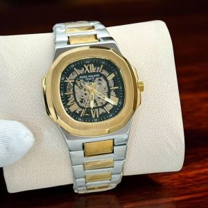 Patek Philippe Black Dial Silver Watch First Copy | AAA+ Replica
