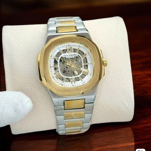 Patek Philippe Gold Dial Silver Watch First Copy | AAA+ Replica