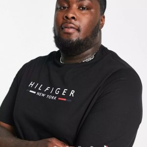 Tommy Hilfiger Very Premium Cotton Round Neck T-Shirt Black First Copy | AAA+ Replica