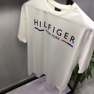 Tommy Hilfiger Very Premium Cotton Round Neck T-Shirt White First Copy | AAA+ Replica