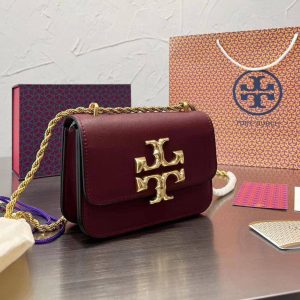 Tory Burch Eleanor Convertible Shoulder Bag Maroon First Copy | 12@ AAA+ Replica