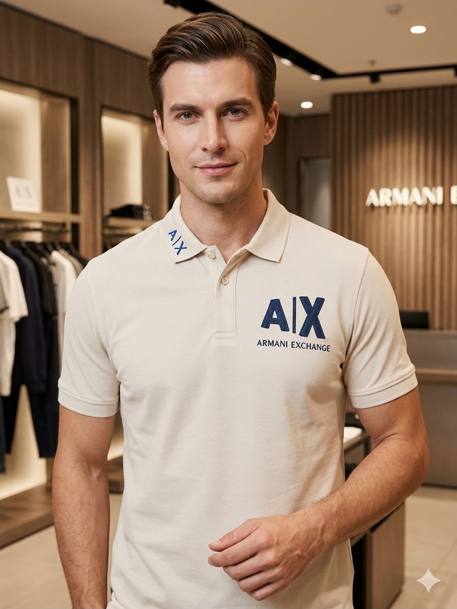 Armani Exchange Original Premium T-Shirt White First Copy
