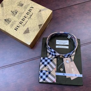 Burberry Exclusive Cotton Fabric Shirt Dark Green
