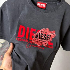 Diesel Premium Oversized T-Shirt Black First Copy | Streetwear Luxury