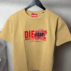 Diesel Premium Oversized T-Shirt Cream First Copy | Streetwear Luxury