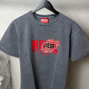 Diesel Premium Oversized T-Shirt Grey First Copy | Streetwear Luxury
