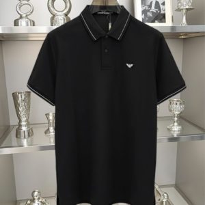 Giorgio Armani 2026 Latest Polo Tee Black First Copy