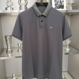 Giorgio Armani 2026 Latest Polo Tee Grey First Copy