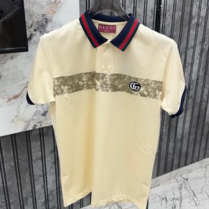 Gucci Premium Polo Neck T-Shirt Cream First Copy | MR342