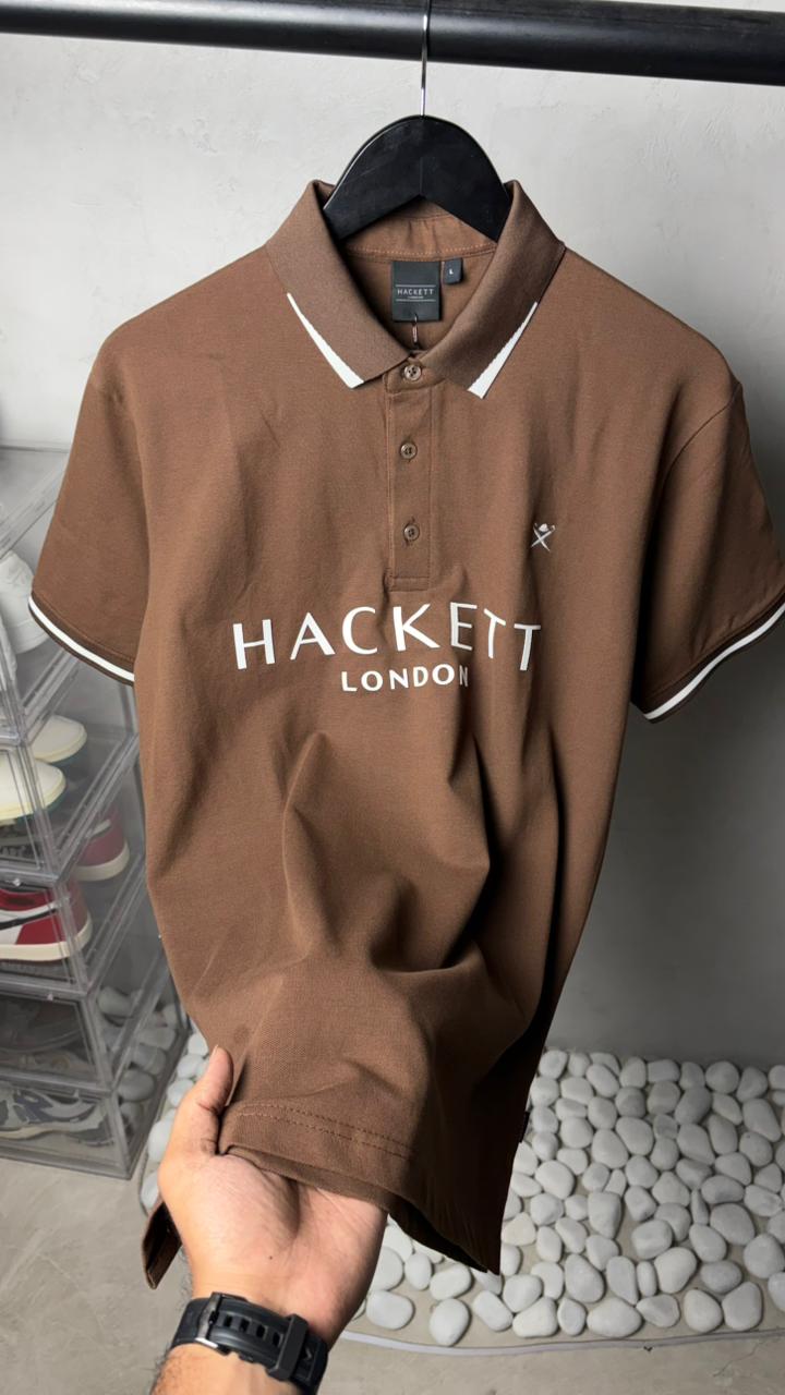 Hackett London Premium Polo T-Shirt Brown First Copy