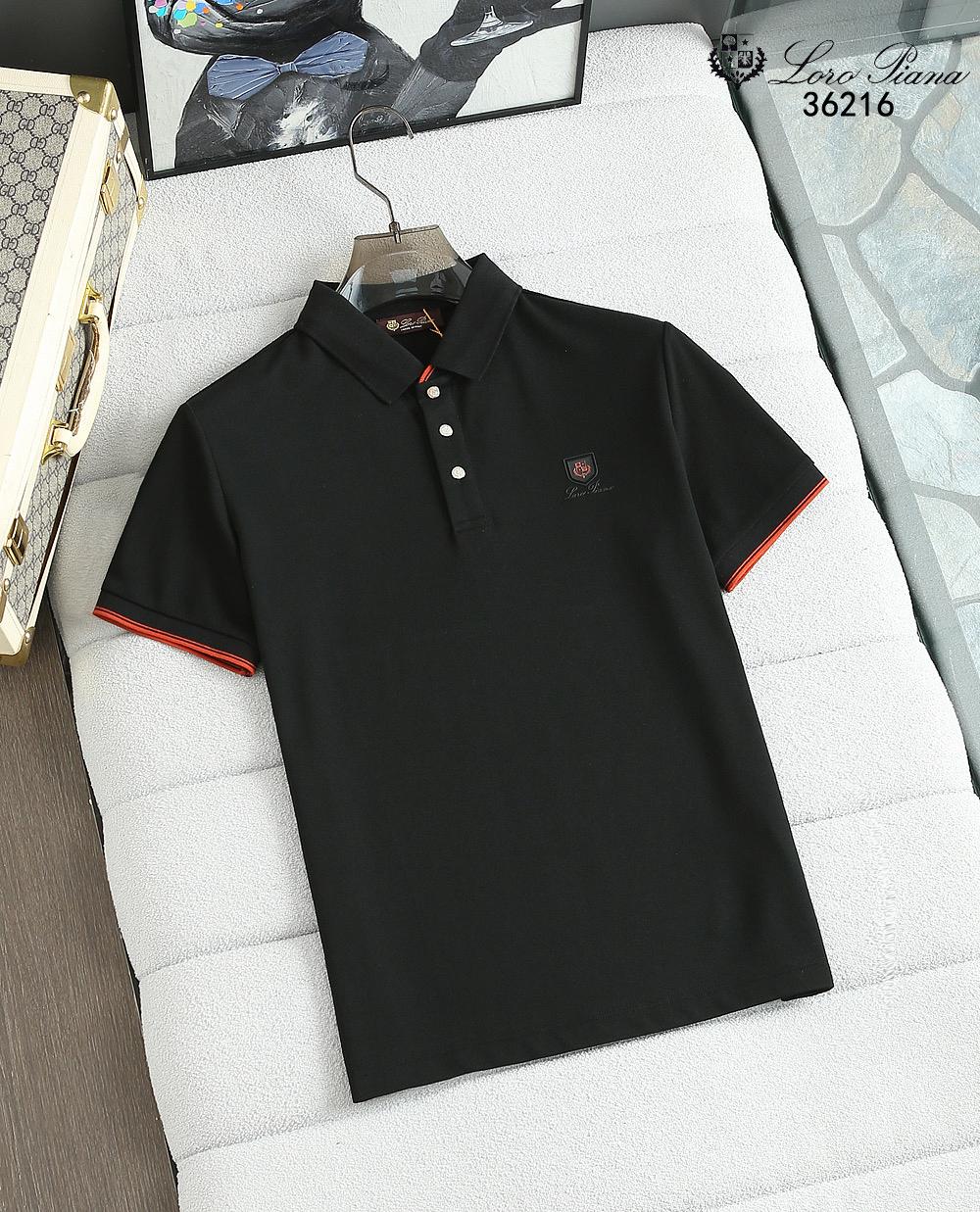 Loro Piana High-End Store Collection Polo Tee Black First Copy