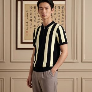 Premium Knitted Polo Black First Copy