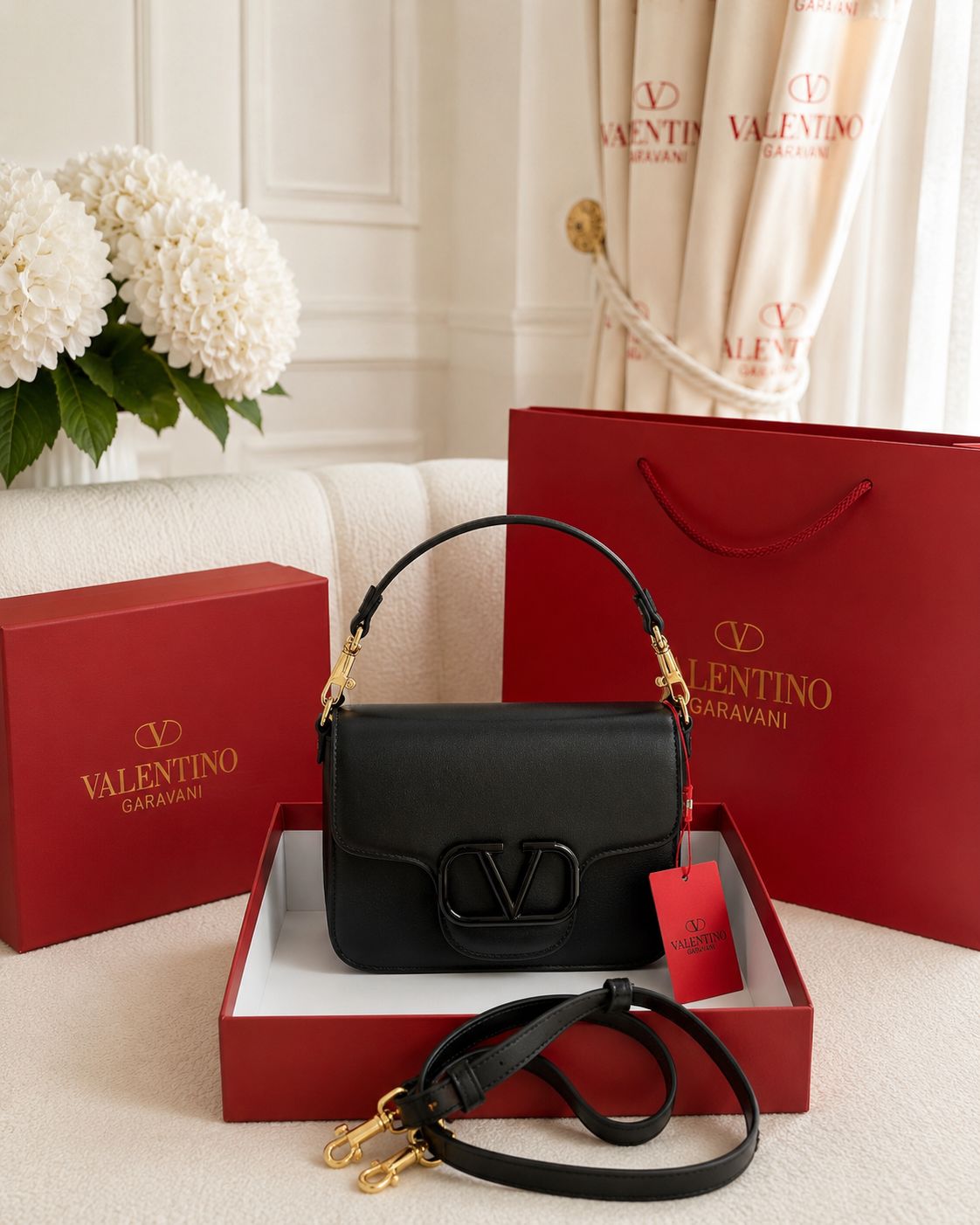 Valentino Garavani Loco Shoulder Bag Black