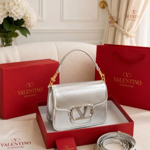 Valentino Garavani Loco Shoulder Bag Silver