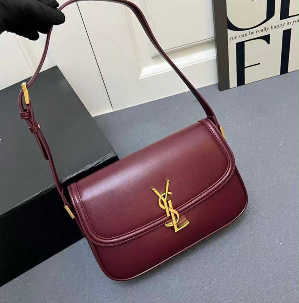 First Copy YSL Solferino Small Shoulder Bag in Maroon