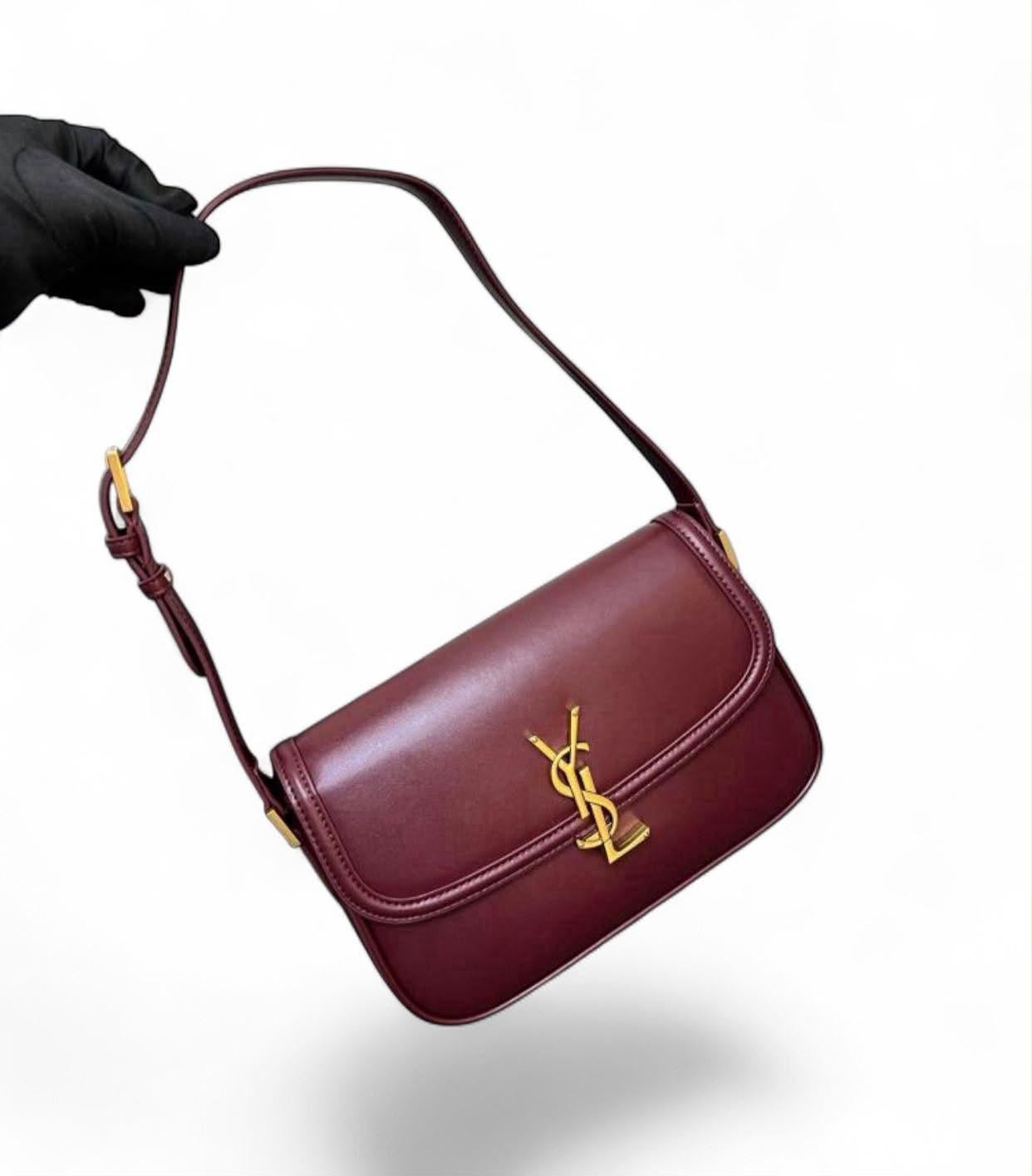 First Copy YSL Solferino Small Shoulder Bag in Maroon - Image 3