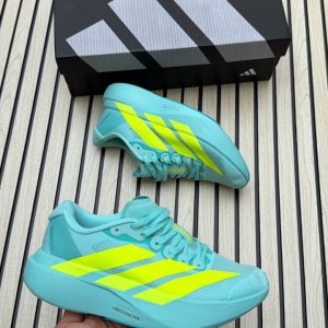 First Copy Adidas Adizero EVO SL Running Shoes in Lucid Cyan Yellow