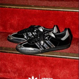 First Copy Adidas Samba Atmos Black Silver Pair Front