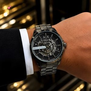 First Copy Armani Exchange Outerbanks Chronograph Watch in Matte Black