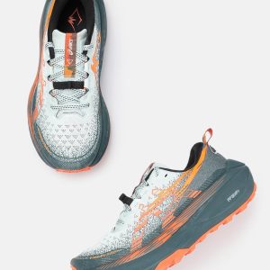 First Copy Asics Gel-Trabuco Max Trail Running Shoes Grey Orange Pair