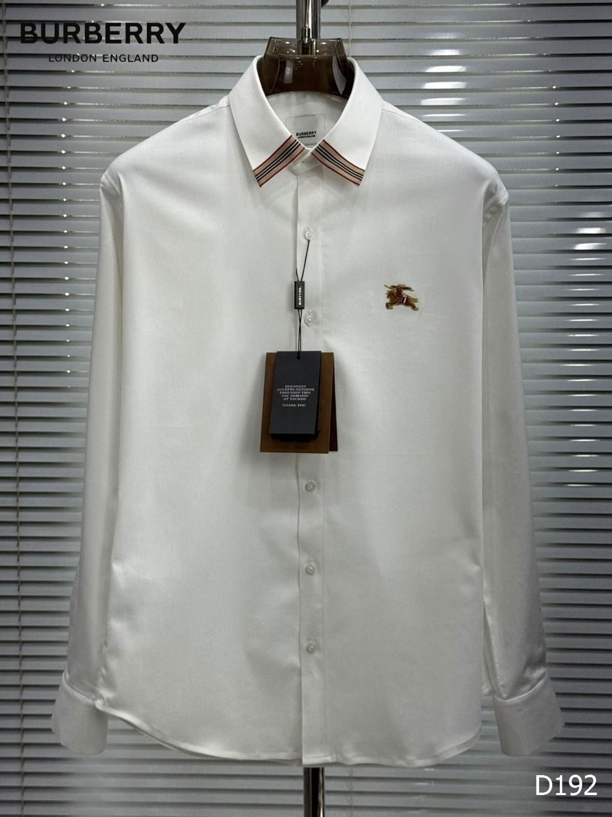 First Copy Burberry Premium Original Full Sleeves Shirt in White