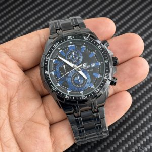 First Copy Casio Edifice Chronograph Watch in All Black Blue