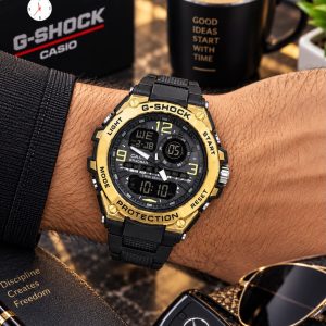 First Copy Casio G-Shock Mudmaster Gold Black Twin Sensor Watch